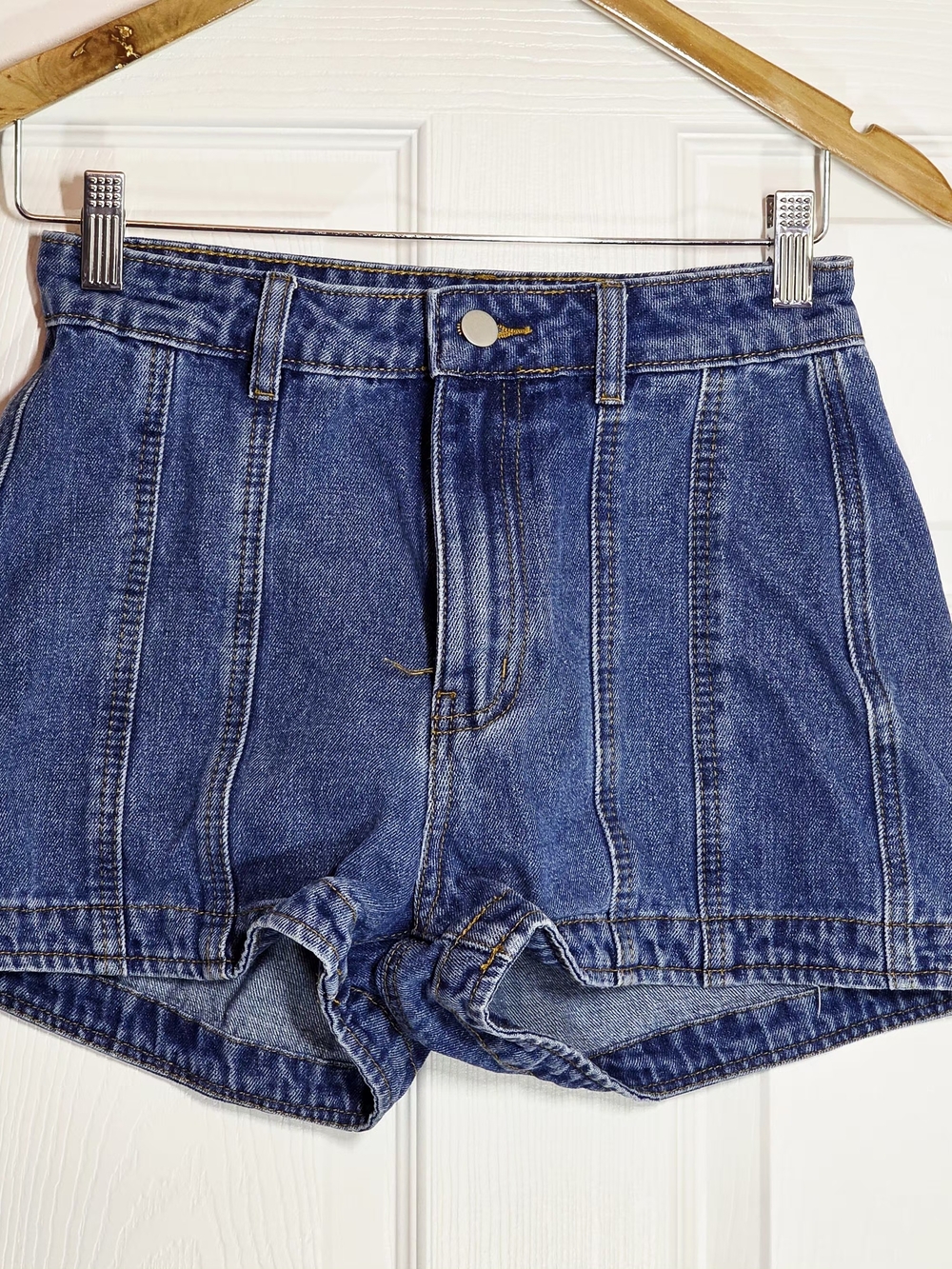 Shein, Hi-Rise, Blue Jean Shorts, Size: 27